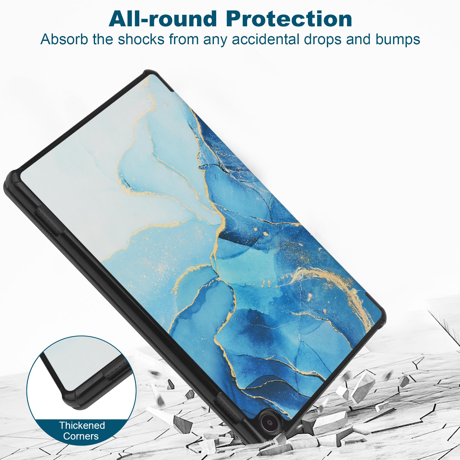 Custodia In Pelle PU Con Protezione Antiurto Per Tablet Amazon Fire Max 11 (2023) - Copertina Con Supporto Multiangolo, Porta Carte E Chiusura Magnetica - Design Stella Gatto - 3