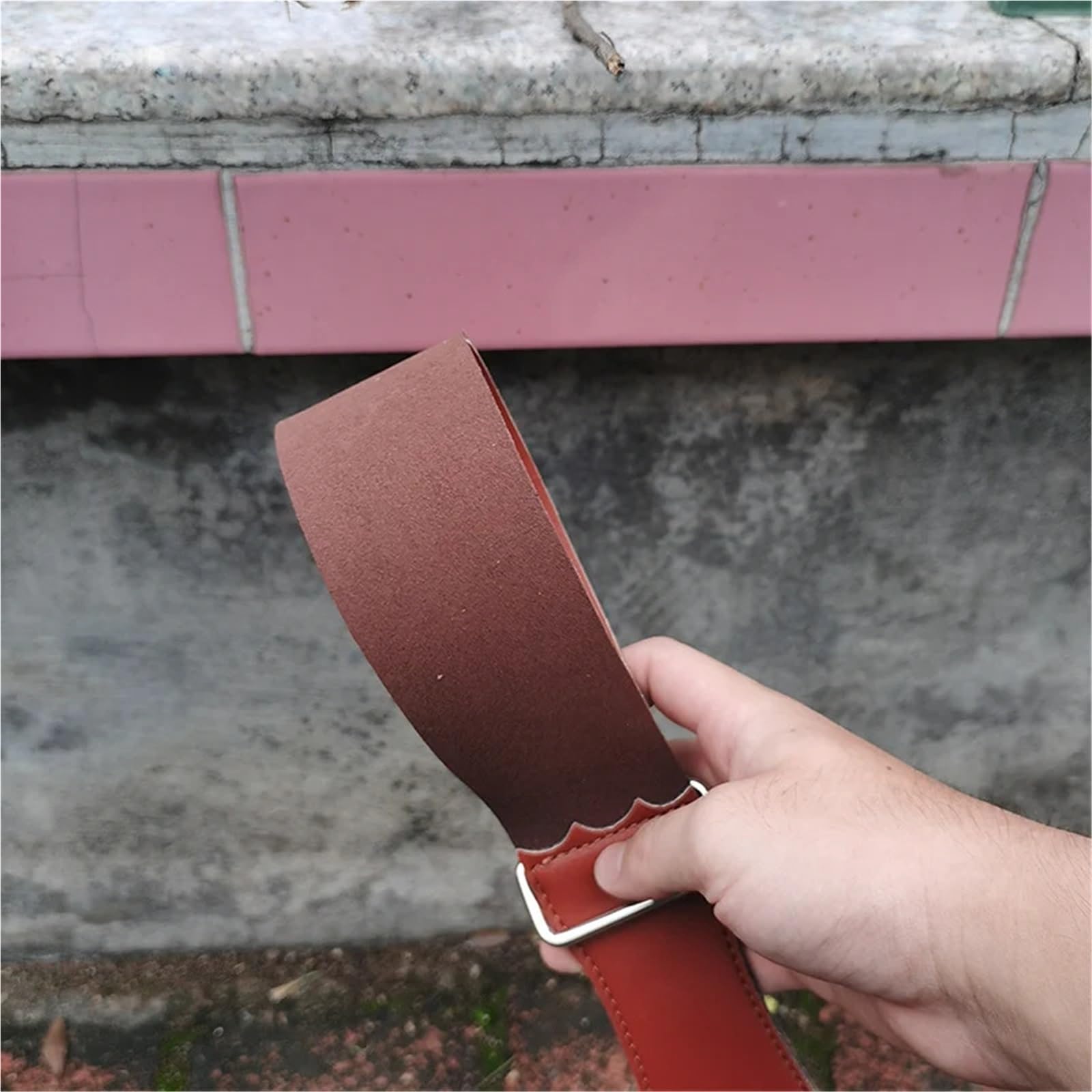 Cinghia abrasiva in pelle Affilacoltelli in pelle, cinghia da barbiere, cintura dritta, coltello pieghevole, affilacoltelli, for affilatura(Color 1-2pcs)