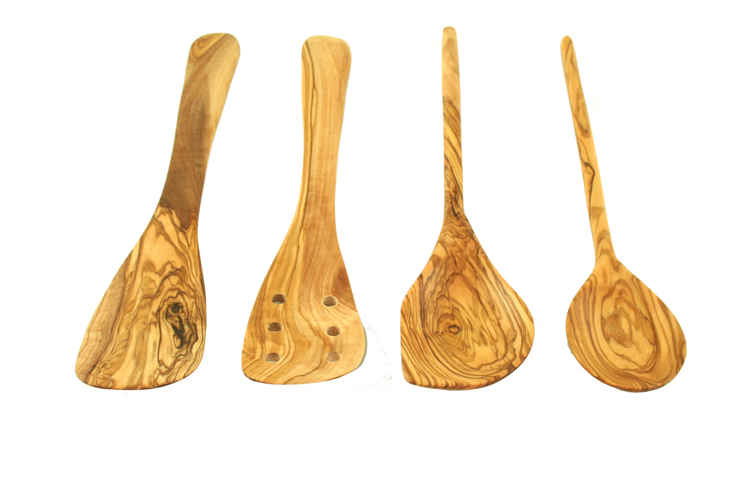 D.O.M. Set de cuisine de 5 pièces avec tasse pour les couverts en bois d'olivier.