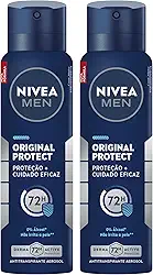NIVEA MEN Kit Desodorante Antitranspirante Aerossol Original Protect 48h 150ml (2 unidades)