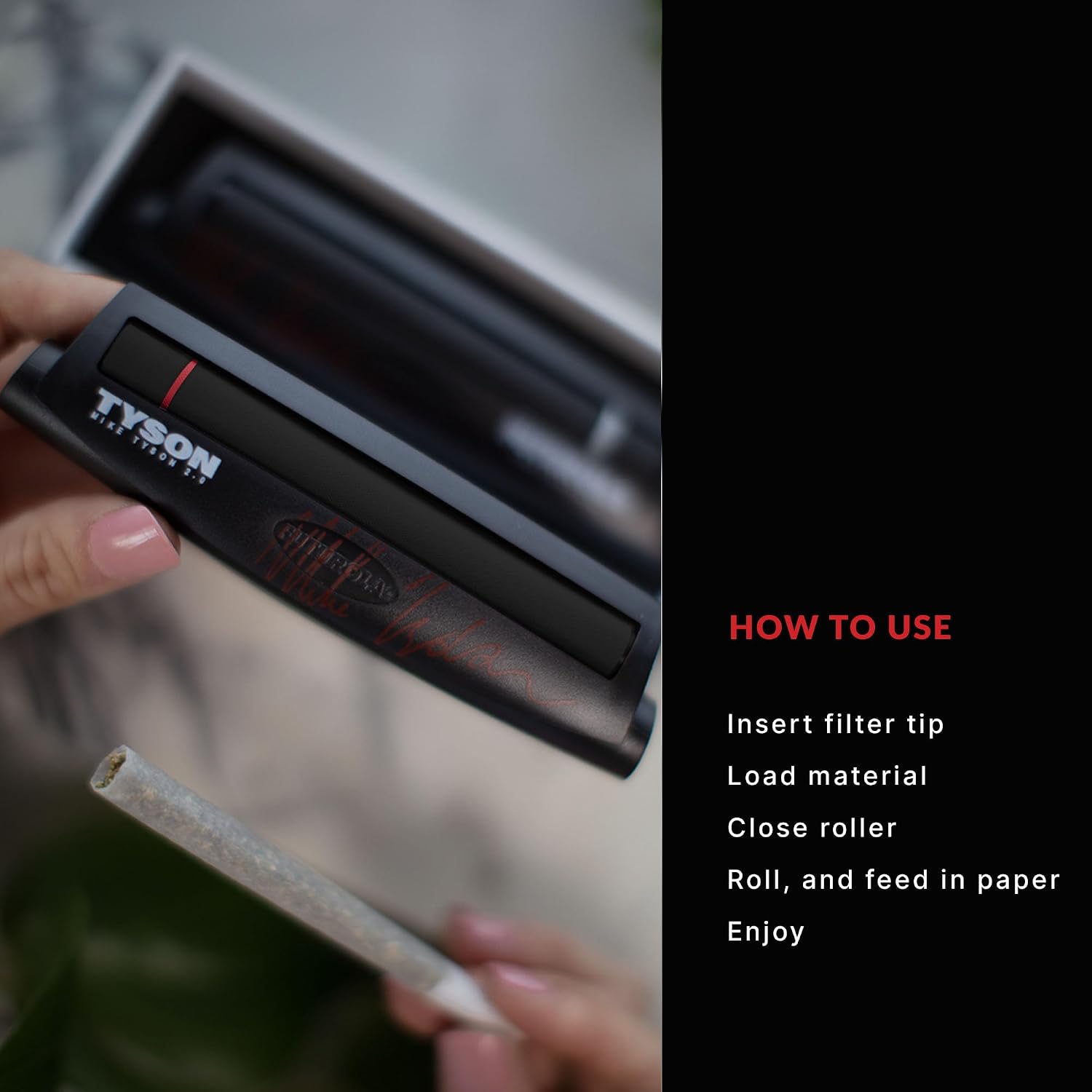 Tyson 2.0 x Futurola Cone Roller (Black Matte) | Precision Rolling Machine | for Perfectly Formed Paper Cones | Durable, Easy-to-Use Design for Consistent Results