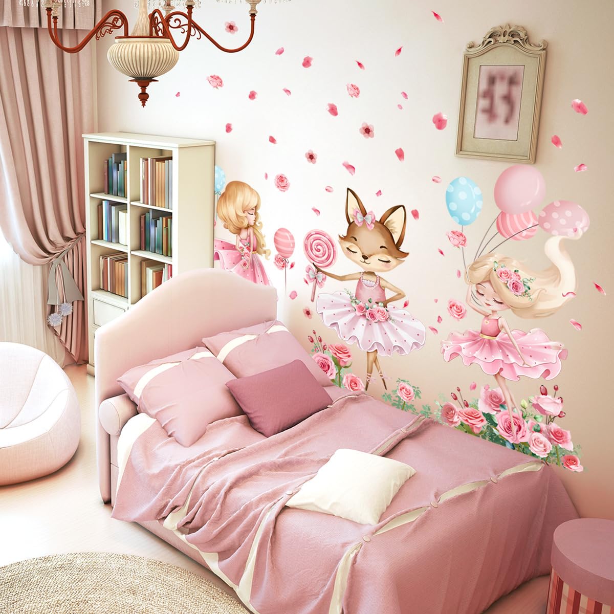 Stickers Unicorno Bambina Decalmile Adesivi Murali Unicorno Bambina Adesivi Da Parete Fata Castello Decora Stickers Principesse - 8
