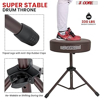 CAHAYA Drum Stool: Thick Comfortable Padded Seat Cushion Guitar Percussion, Mode | UK