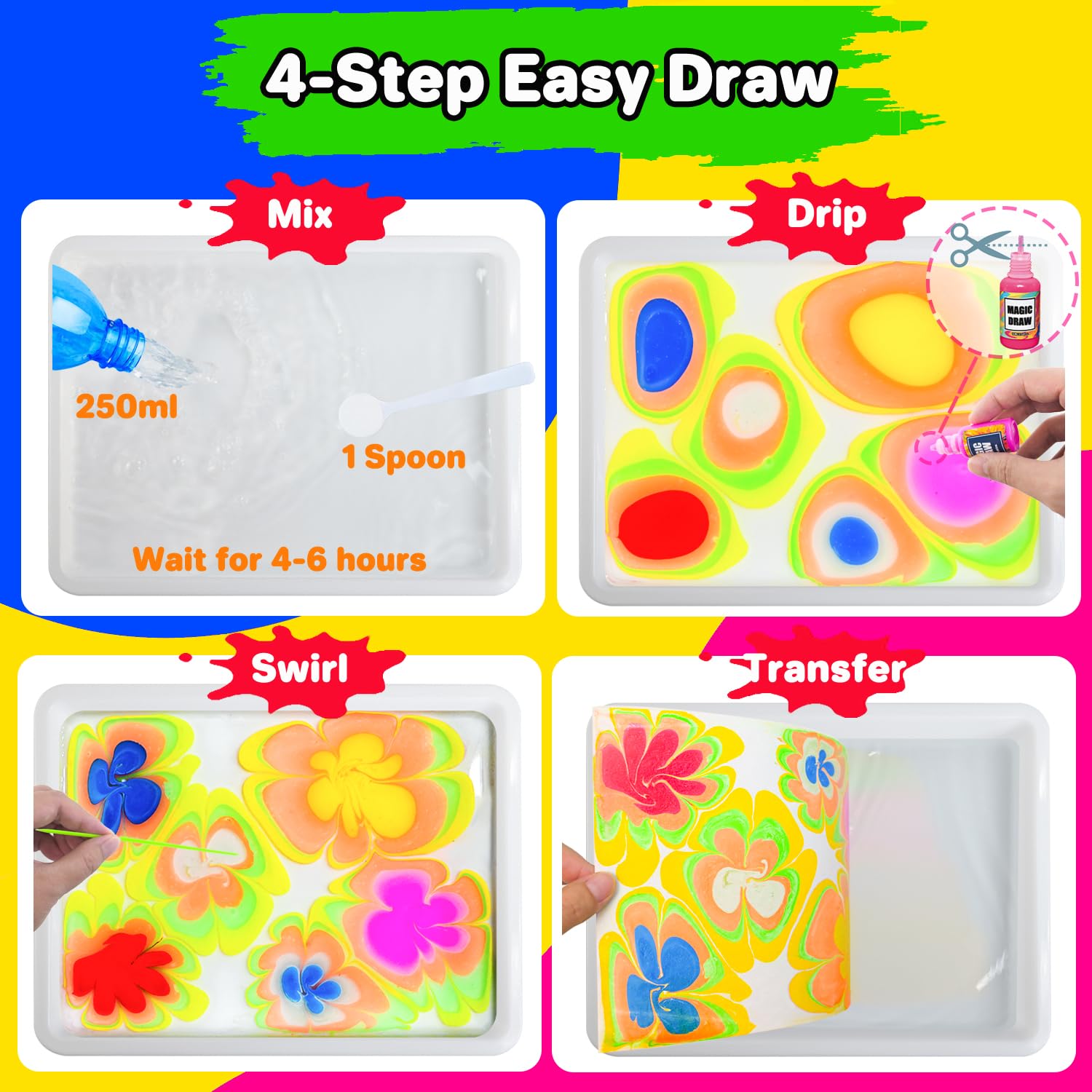 Lobyoh Kit Pittura per Bambini 6-12 Anni (16ml*10), Regalo Bambina 8 Anni, Kit di Verniciatura ad Acqua, Giochi Creativi Bambina 10 Anni, Idee Regalo per Ragazze e Ragazzi