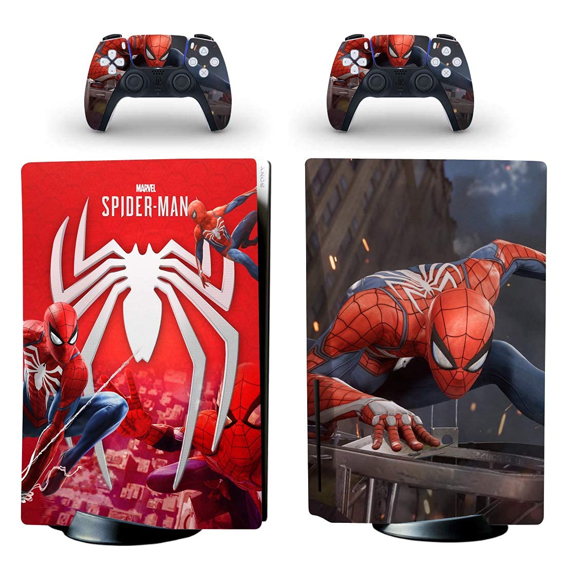 ELTON PS5 Skin Protective Wrap Cover Vinyl Sticker Decals for PlayStation 5 Disk Version Console and Two Dual Sense 5 Sticker Skins Black PS5 Skin Console and Controller design485 (B0922H5C1G) Amazon Price History, Amazon Price Tracker