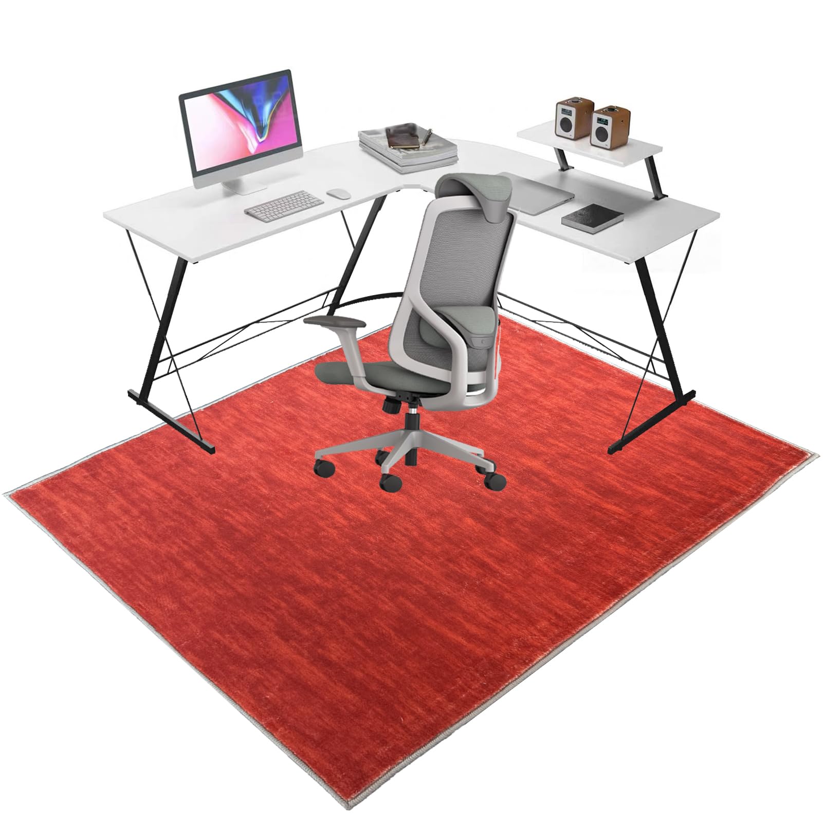Desk Chair Mat for Carpeted Floors, Heavy Duty Office Gaming Chair Mats for Carpeted and Hardwood Floor, Office Chair Rug Protector for Rolling Chair, Non slip Floor Protection Mat 100 x 120 cm