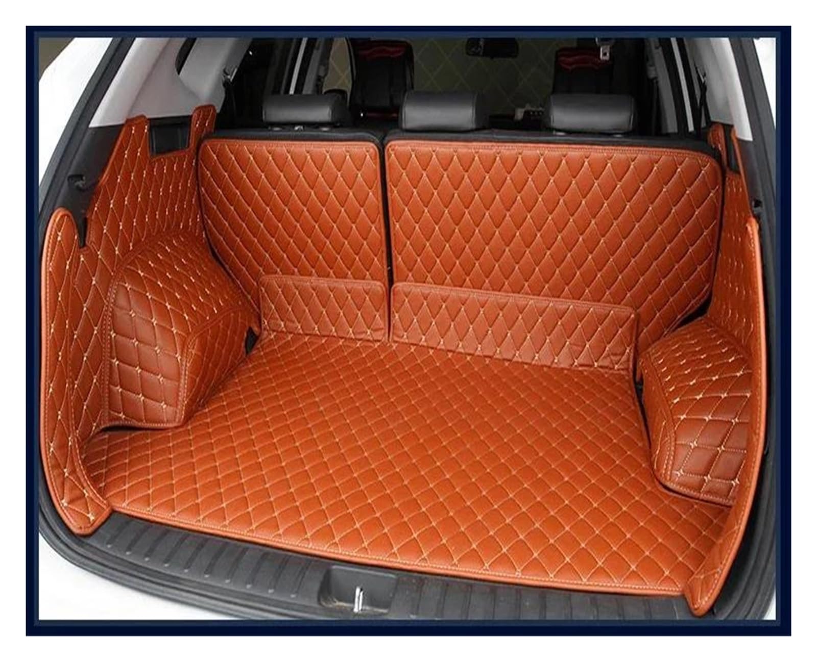 Trunk Carpets For Chevy For Captiva 5 Seat 7 2012 2013 Full Coverage Custom Car Trunk Mats Storage Pad Interior Carpet Boot Mat(Brown,5Seat)