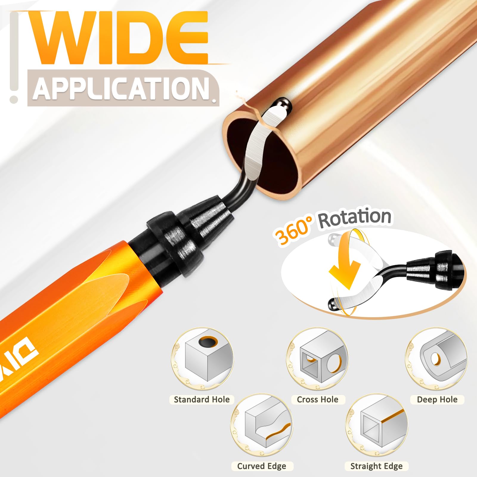 Sbavatore Manuale Universale A 360° Rotante Con Lame Di Ricambio HSS - Per Stampanti 3D, Tubi In Metallo E Plastica