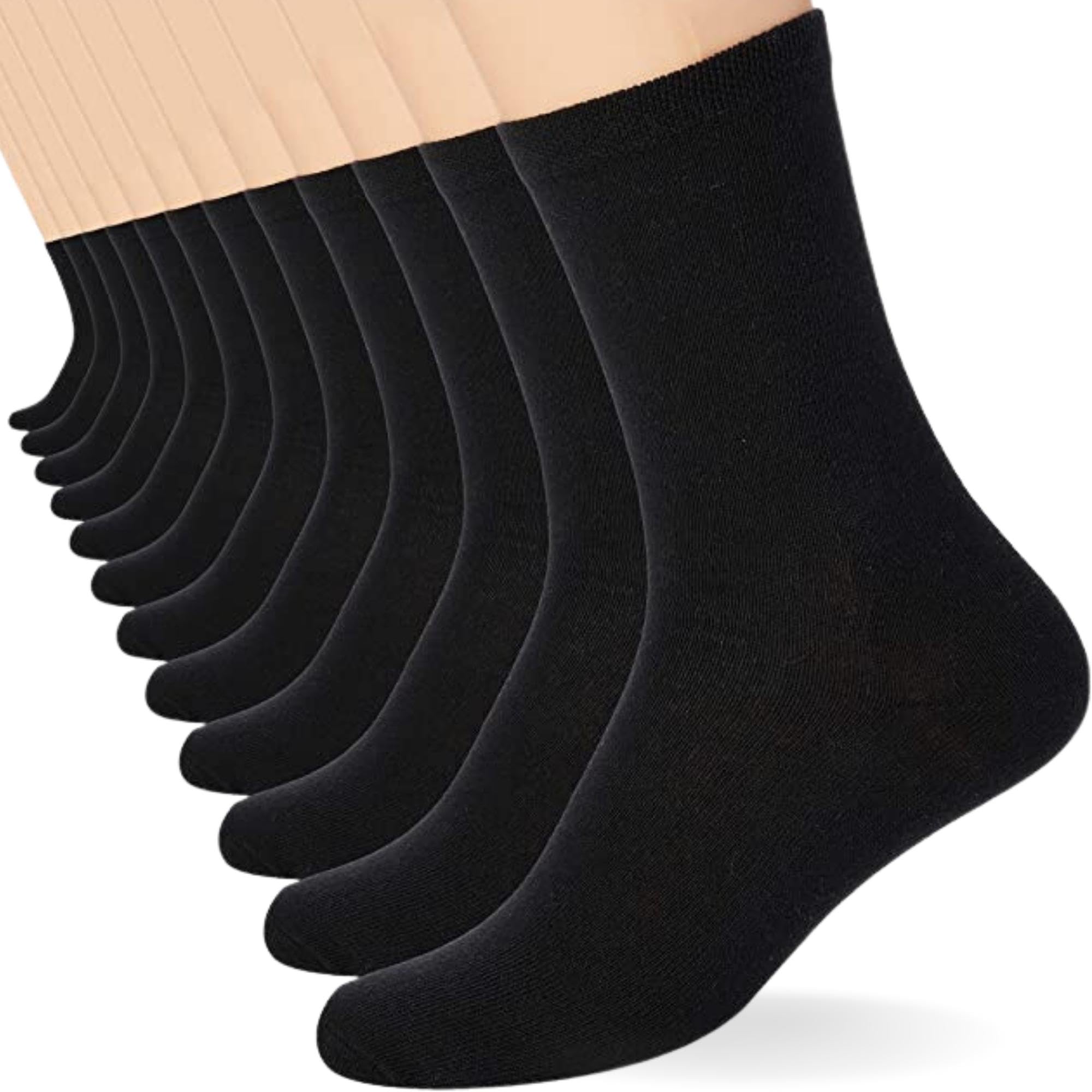 FM London Calcetines escolares unisex para niños (paquete de 12) - Transpirables, duraderos y cómodos