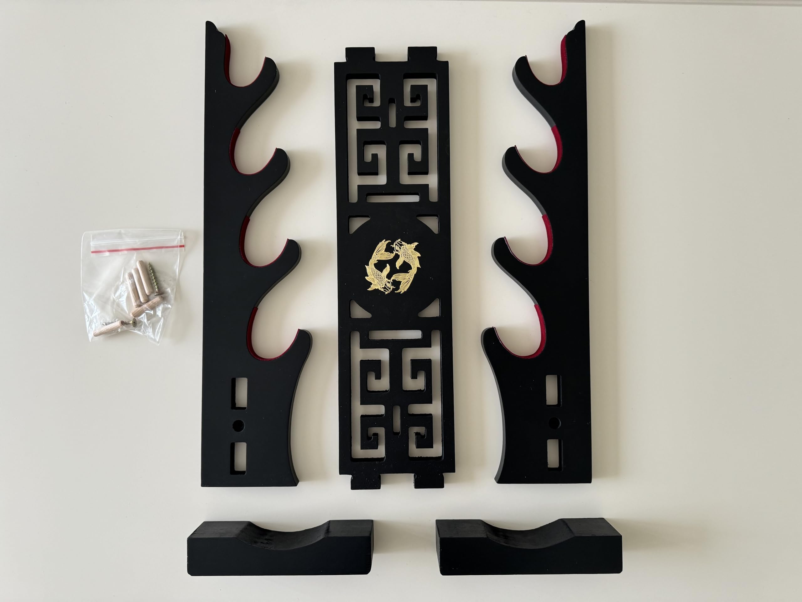 Katana Support Samurai Sword Présentoir Mural Wakizashi Velours Rembourré Zoro Épée Cosplay Demon Slayer Arme Présentoir 4 Niveaux