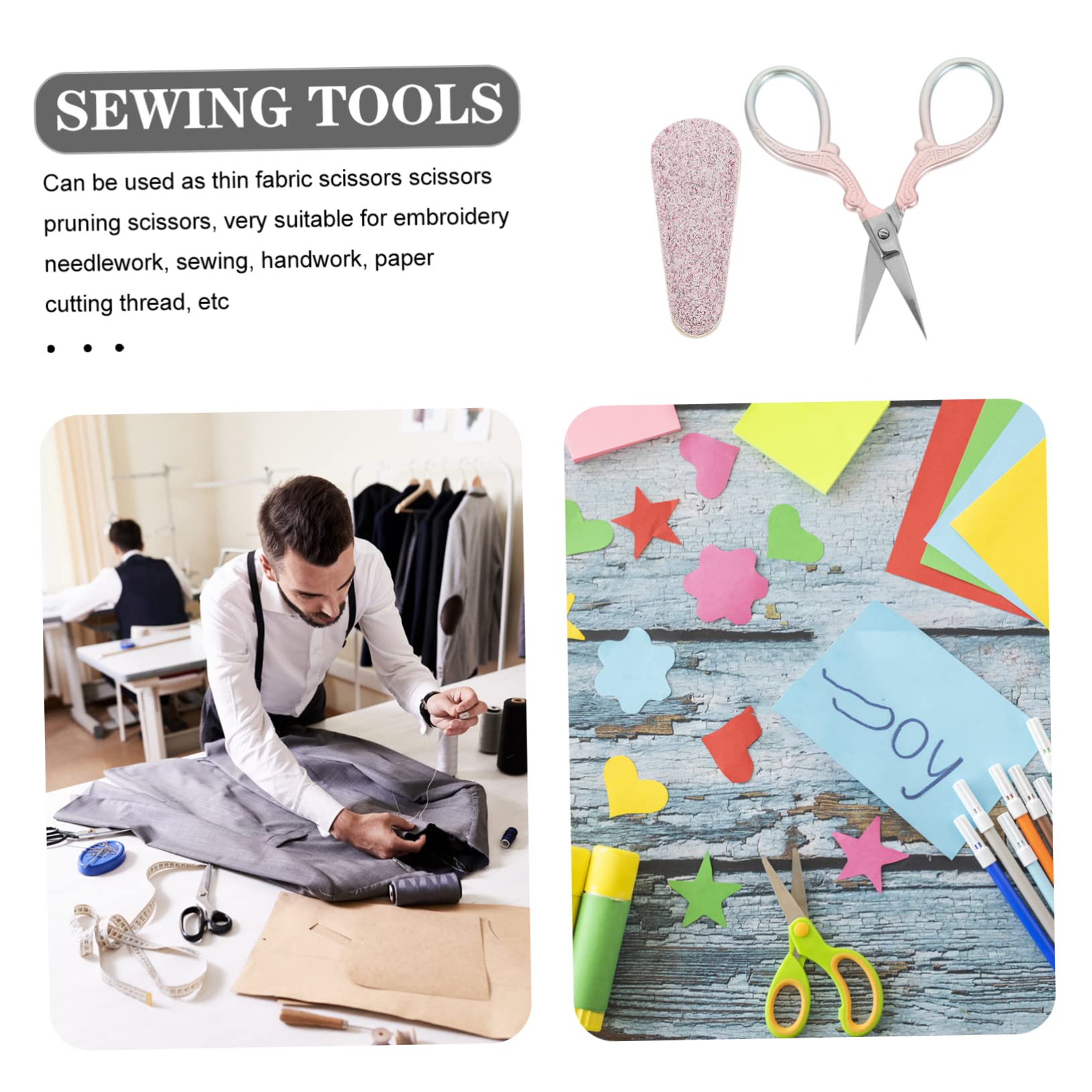 SHINEOFI 5stücke Kids Handwerksschneider Mit Abgerundeter Spitze Tragbare Scheren Für -projekte Ergonomisches Design Inklusive Schutz Für Stoffe Fäden Und Bastelarbeiten Farbverlauf