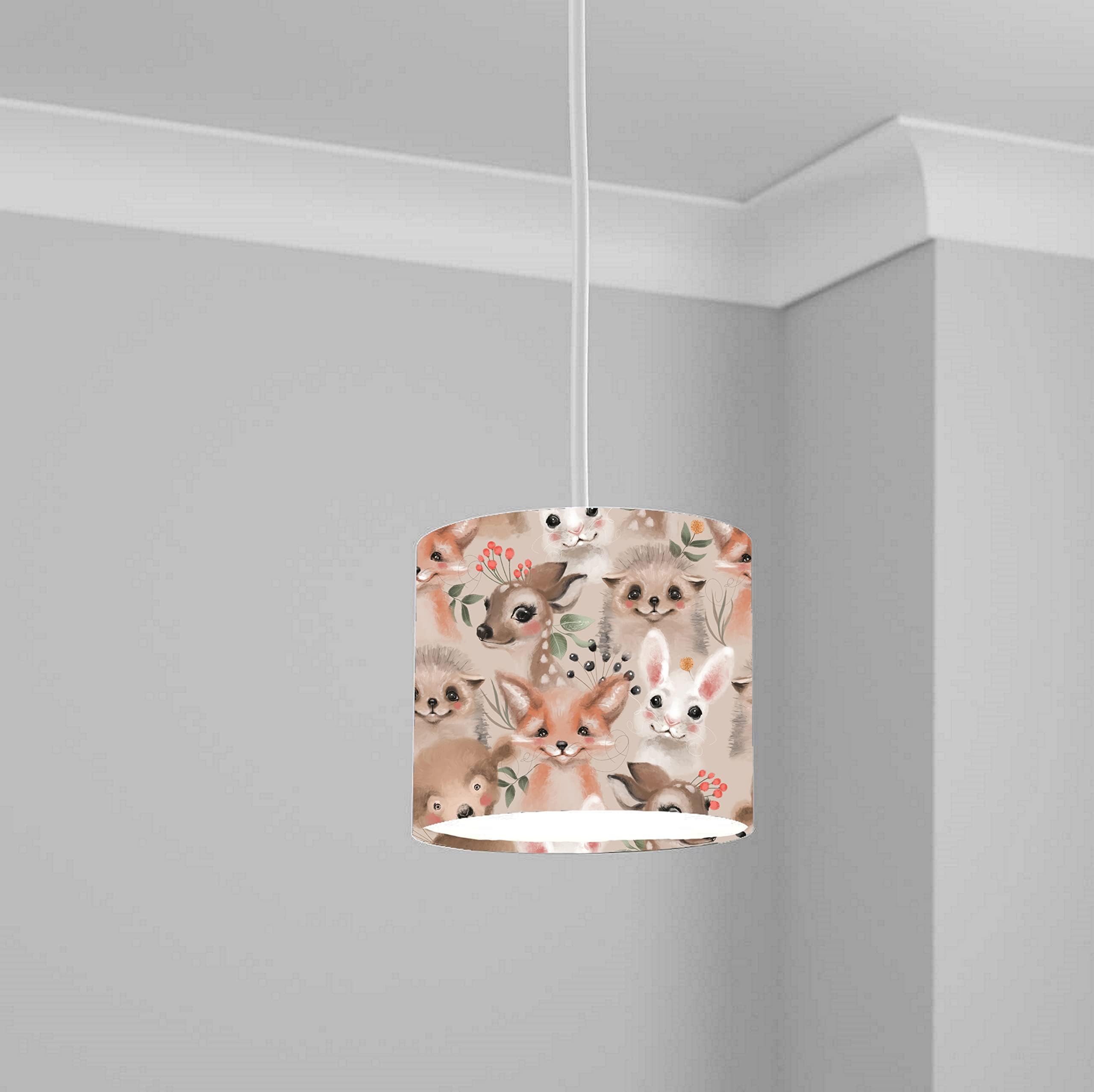 Woodland Animals Ceiling Lampshade Lightshade for Nursery - Multiple Sizes