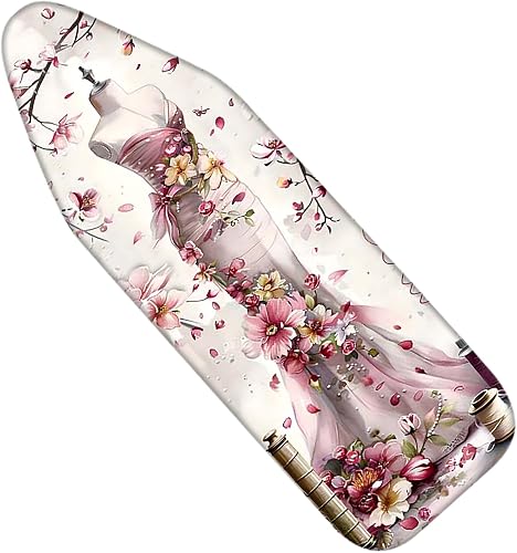 Nuxovilar Floral Dress Cotton Ironing Board Cover 15x54 Fabric
