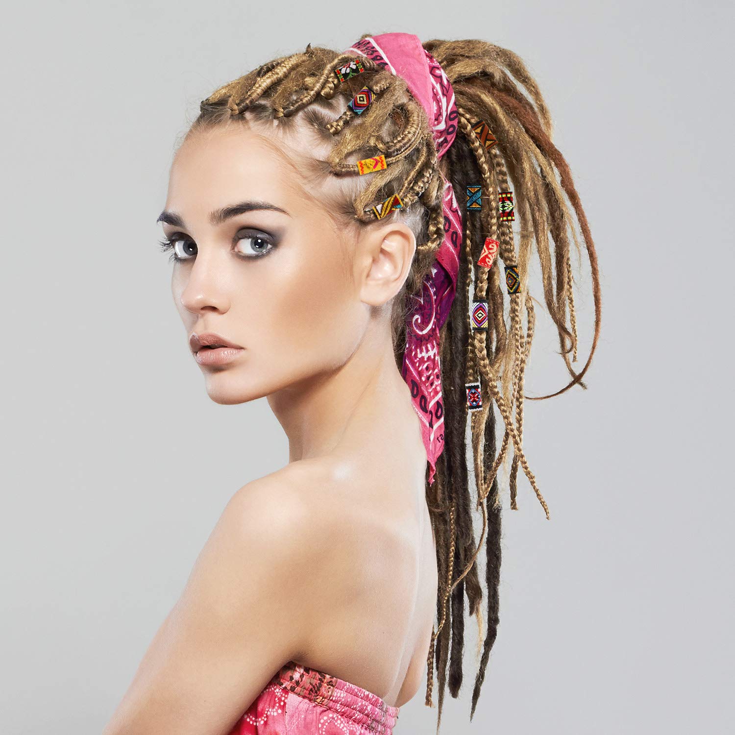Healifty Dreadlock-Perlen – 60 Stück In Schwarz & Weiß, Haar-Accessoires Zum Flechten & Dekorieren Für Frauen & Mädchen
