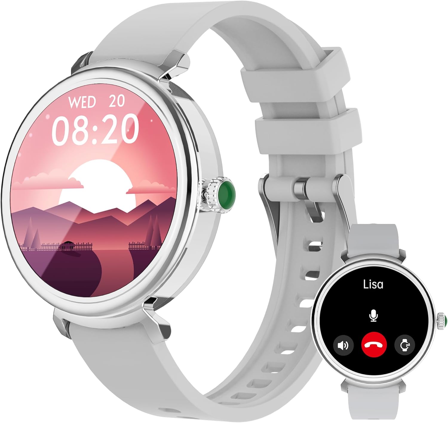 Smart Watch for Women with Answer/Make Call,1.27″ HD Waterproof with DIY Faces,Fitness Tracker Smart Watch with Heart Rate,SpO2,Sleep Monitoring Compatible with iOS/Android