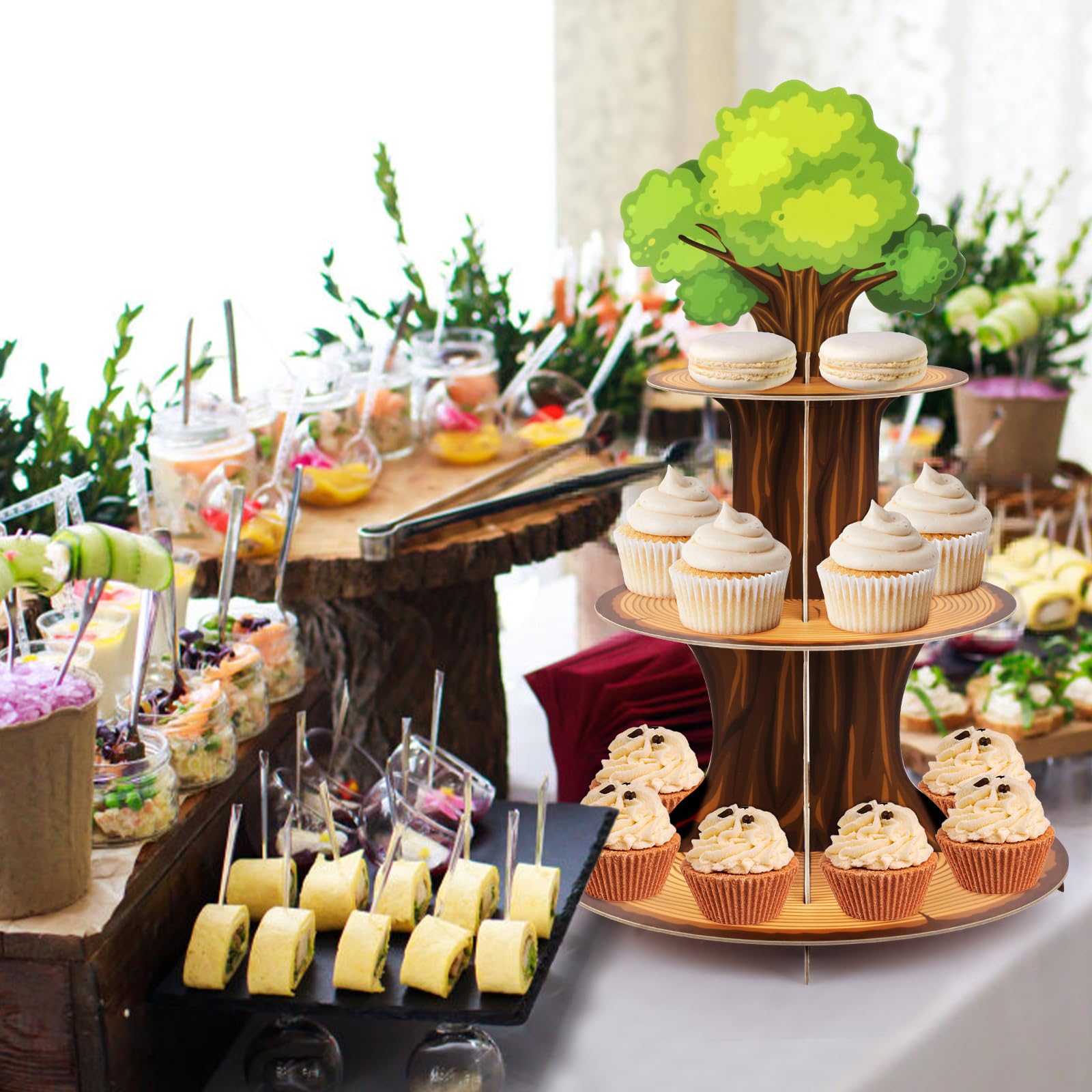 Présentoir Gâteau En Carton, 3 Niveaux Présentoir À Cupcakes Tour À D