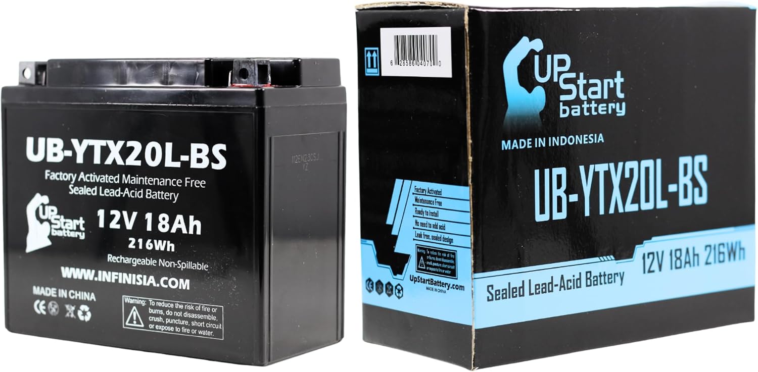 UB-YTX20L-BS Battery Replacement for 2000 Kawasaki Jet Ski JT900 STS, STX 900 CC Personal Watercraft – Factory Activated, Maintenance Free, Motorcycle Battery – 12V, 18AH, UpStart Battery Brand UB-YTX20L-BS Battery Replacement for 2000 Kawasaki Jet Ski JT900 STS, STX 900 CC Personal Watercraft – Factory Activated, Maintenance Free, Motorcycle Battery – 12V, 18AH, UpStart Battery Brand