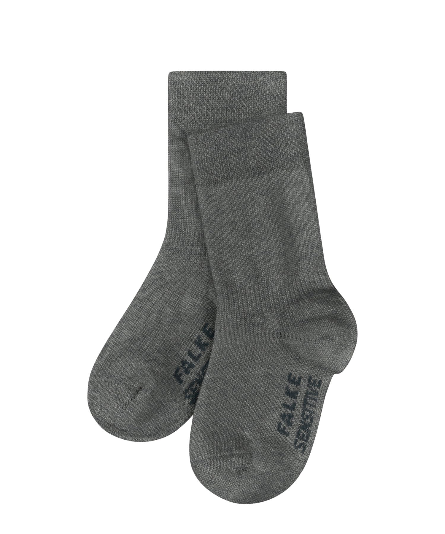 FALKE Unisex Baby Sensitive B So Cotton With Soft Tops Socks 1 Pair, Grey Light Melange 3390, 12-18 months