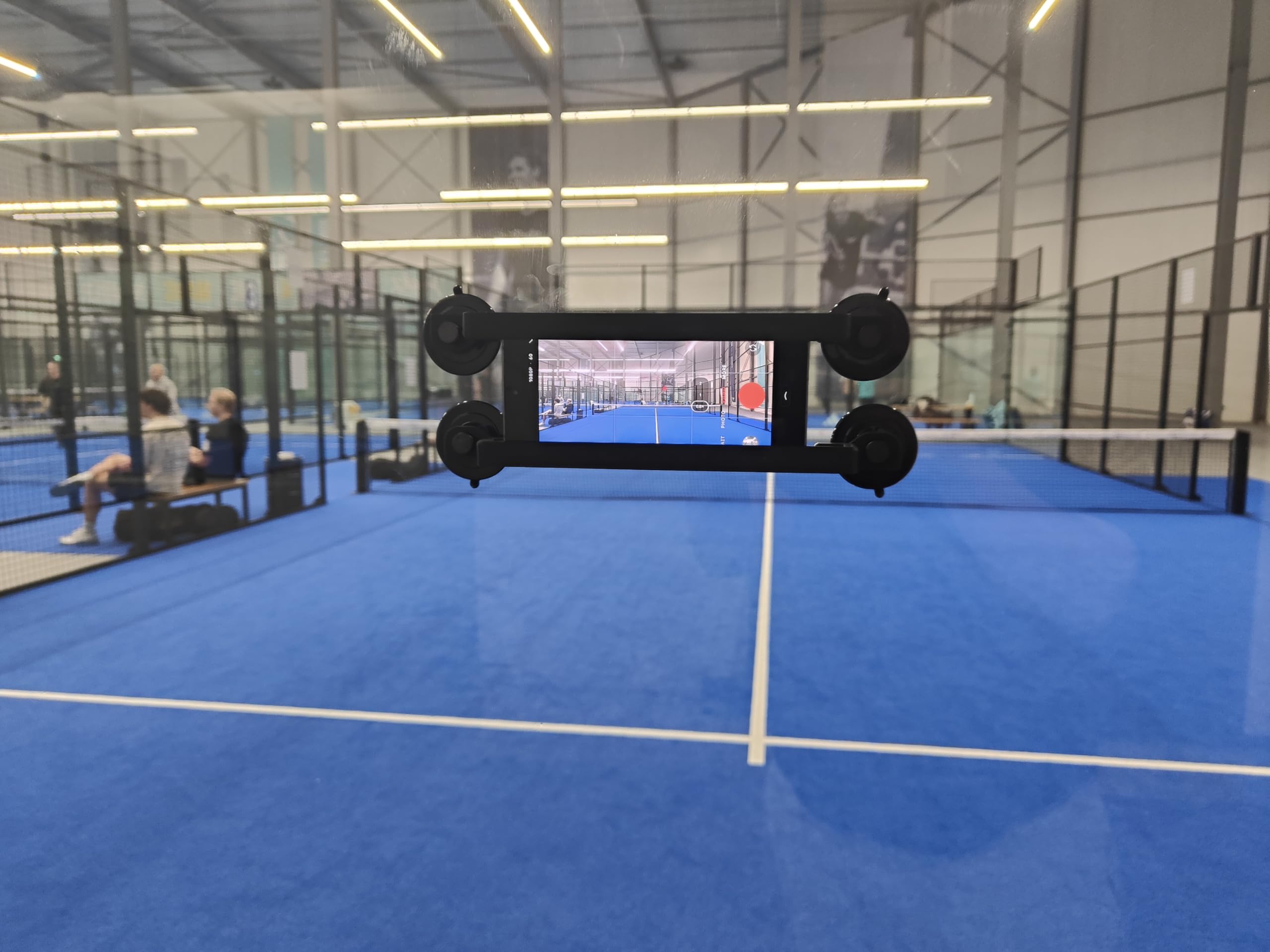 Support de téléphone pour Padel - Support universel pour smartphone - Pour enregistrement vidéo, entraînement et réseaux sociaux - Compatible avec iPhone, Samsung et plus encore