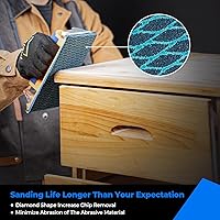 Vista 2 de toolant Rollo de papel de lija con forma de diamante de grano 240, 2-3/4 pulgadas de ancho, 10 yardas longboard, papel de arena autoadhesivo PSA