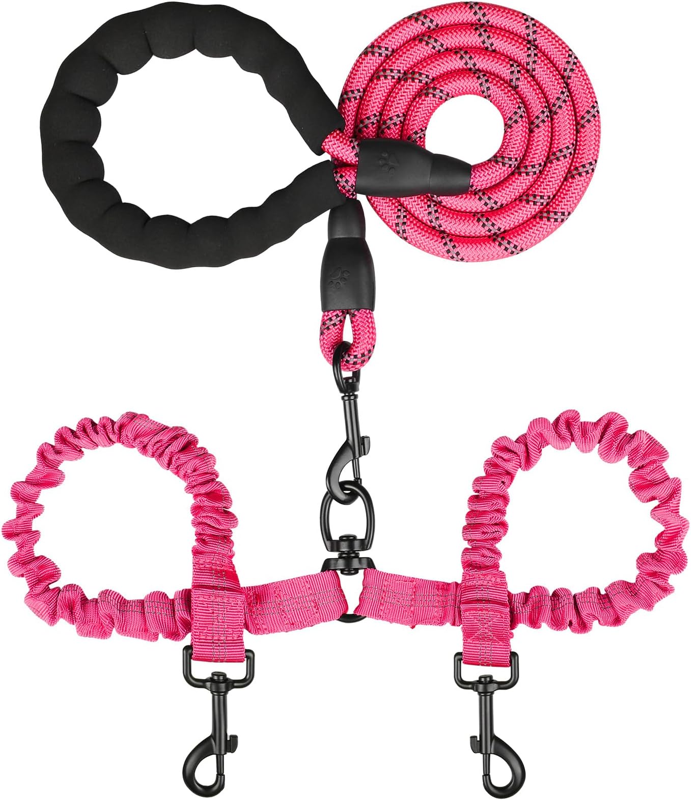 Double Dog Leash, Dual Dog Leash, 360 Swivel Tangle Free