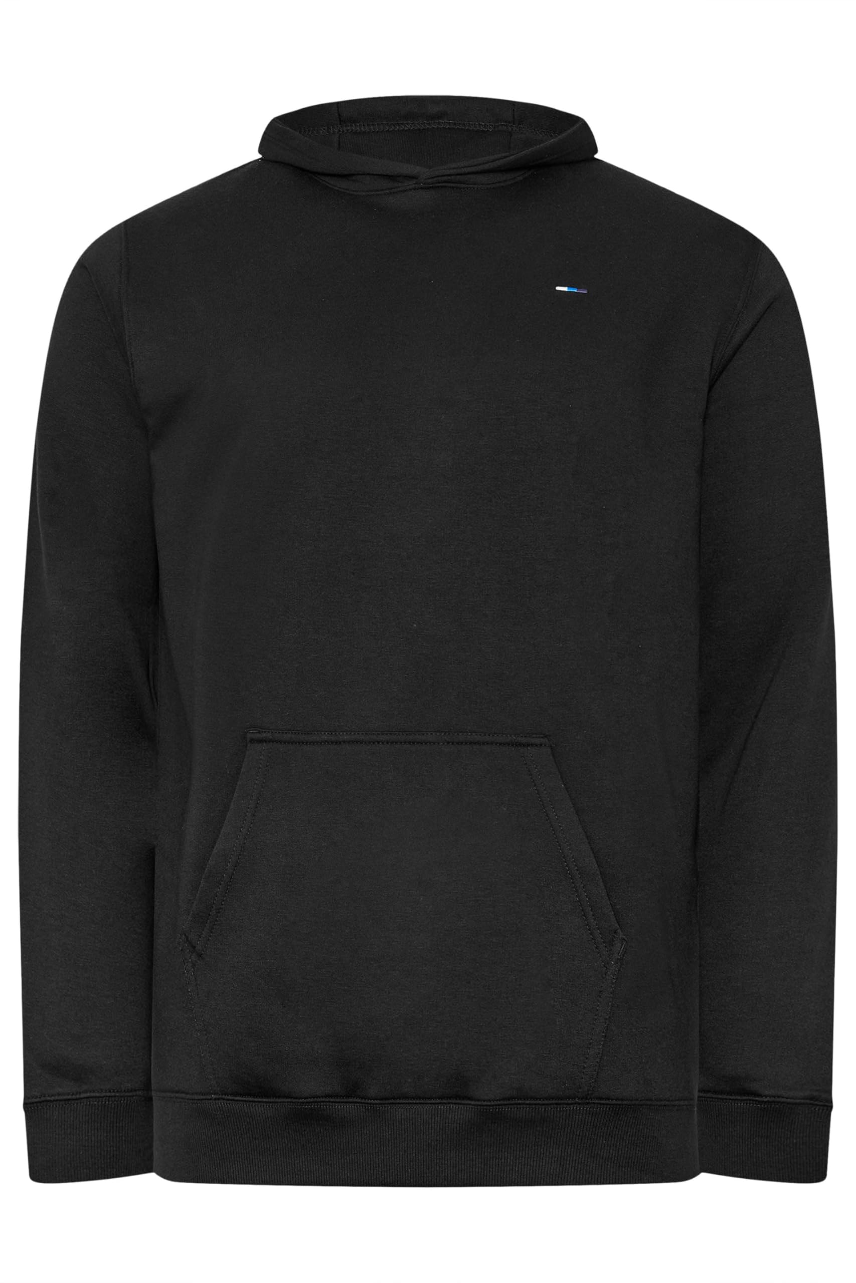 BadRhino Big & Tall Front Pocket Hoodie - Men's - Plus Size Curve Black