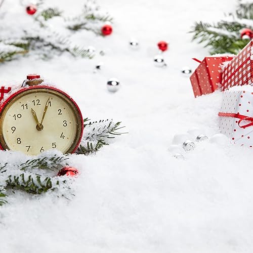 Vista 21 de Syhood Nieve falsa navideña para manualidades, decoración de polvo artificial de aldea de nieve artificial con purpurina, polvo de plástico