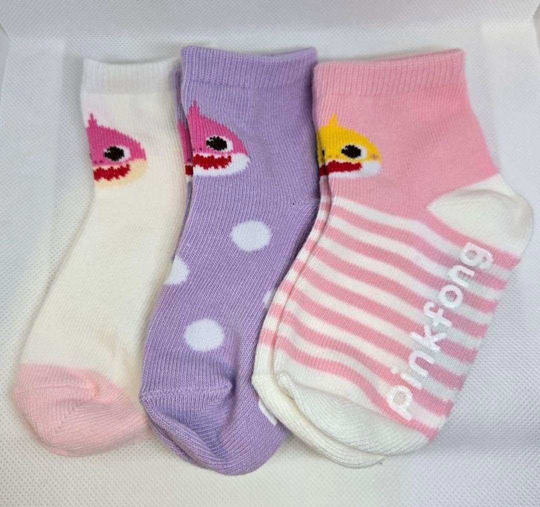 ベビーシャーク 女の子靴下3足セット 15cm～17cm