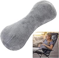 Colingmill Bone Shaped Neck Pillow for Recliner - Plush Headrest with Adjustable Strap, Ergonomic Neck Support & Pain Relief for Travel, Car, Airplane (Grey)
