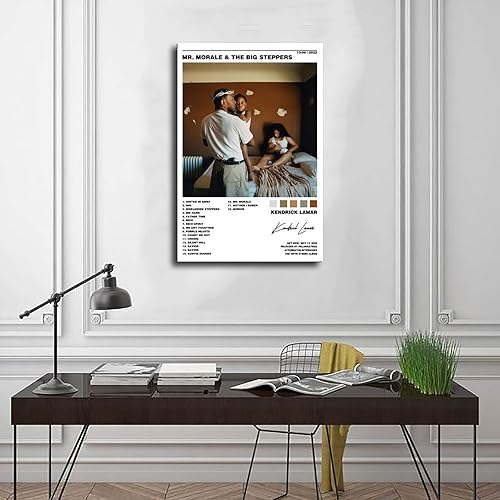 Miniatura 3 de Kendrick Lamar - Póster de lienzo musical de Mr. Morale & The Big Steppers Rapper, 12 x 18 pulgadas, sin marco