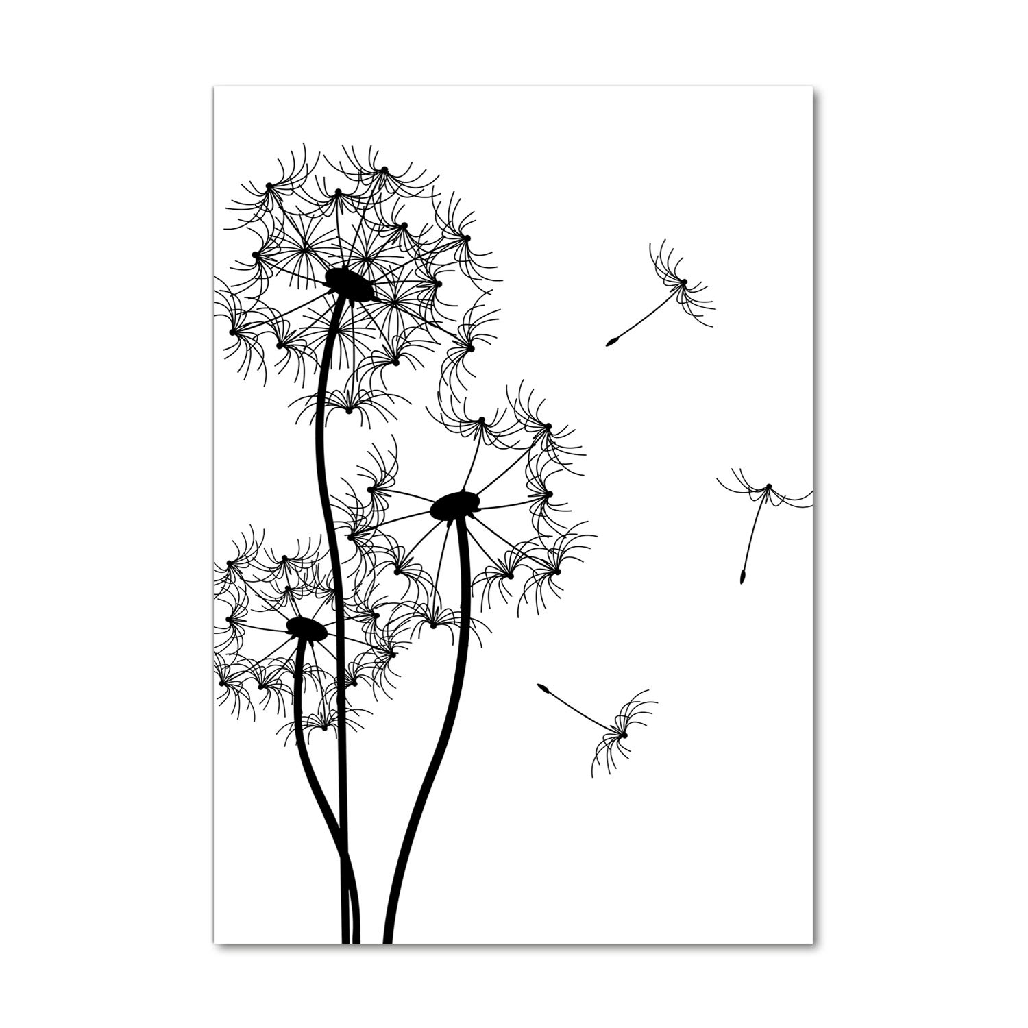 Tableau acrylique pissenlits 70x100 pour salon moderne