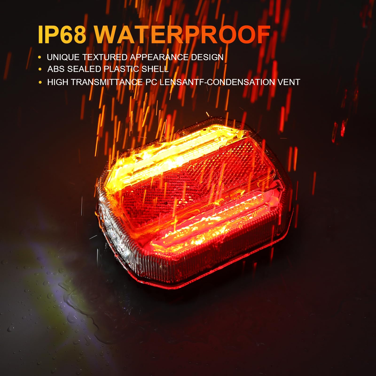 Set Luci Posteriori a LED per Rimorchio, Luci Posteriori LED Magnetiche Wireless Impermeabili 12/24V, Kit Illuminazione per Rimorchio per Camion, Roulotte o Camion, Omologato ECE EMV