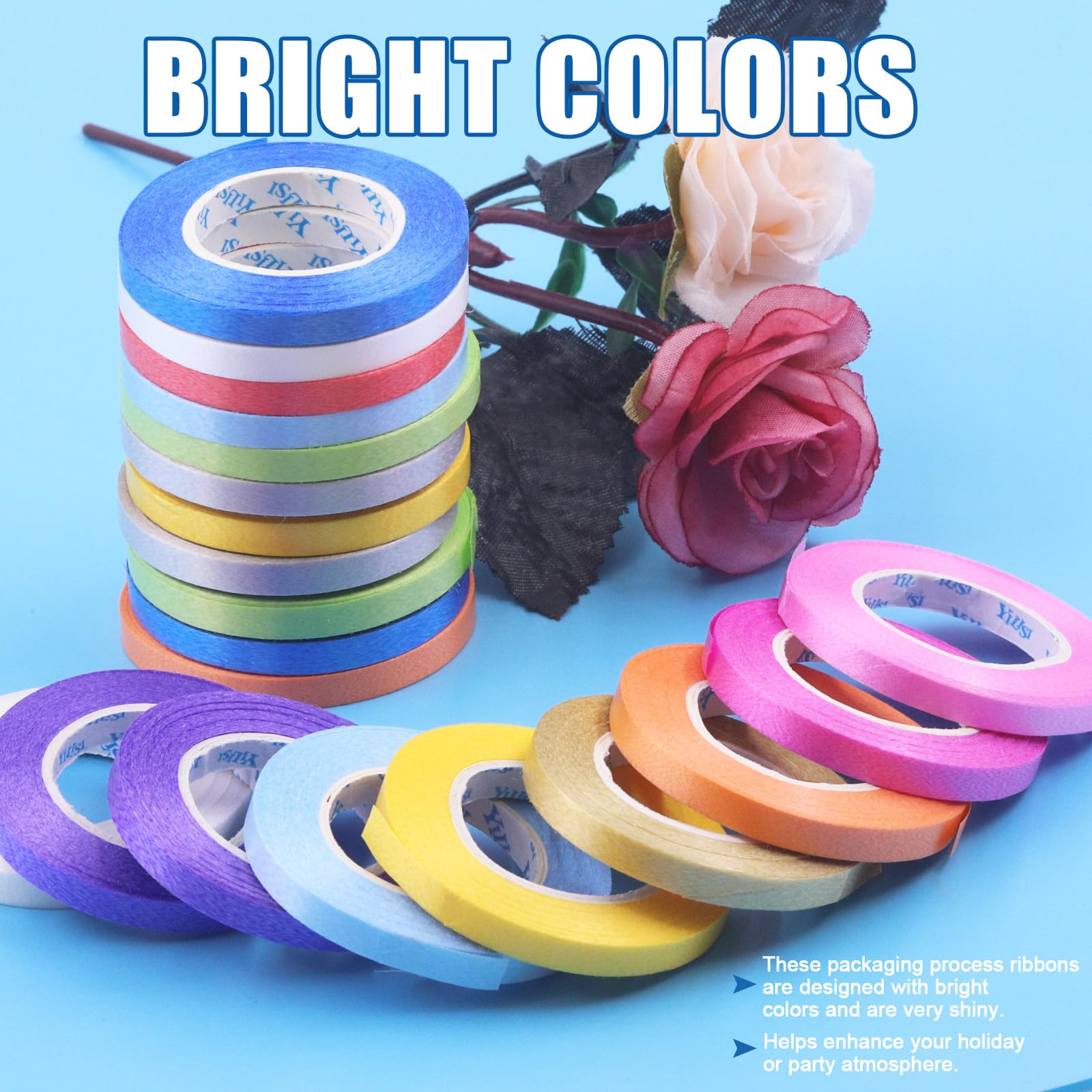 Glarks 9-teiliges Metallic-Curling-Band-Set – 8 Farben, 800 Yards Gesamtlänge, Inkl. Schere – Perfekt Zum Dekorieren Von Geschenken, Ballons & Fürs Basteln