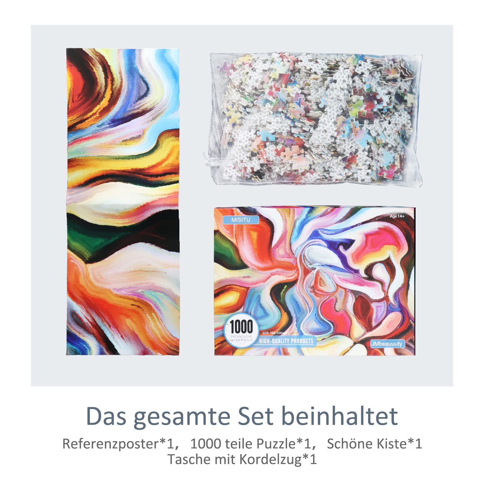 Marque : MISITU MISITU Classic Jigsaw Puzzle 1000 Pièces pour Adultes Art Jigsaw Puzzles 1000, Abstract Line in use