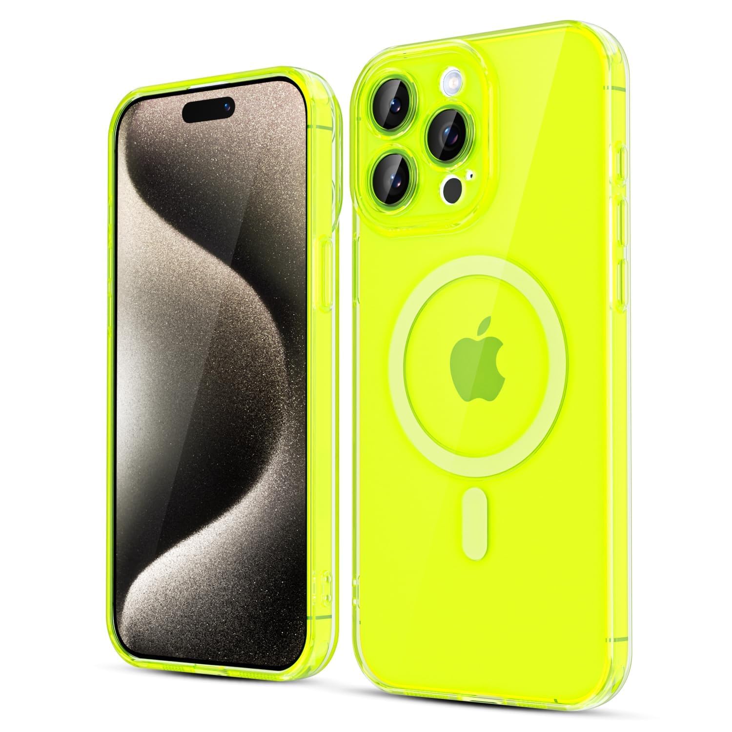 Coque silicone iPhone 15 Pro Max compatible MagSafe transparente antichoc - 8