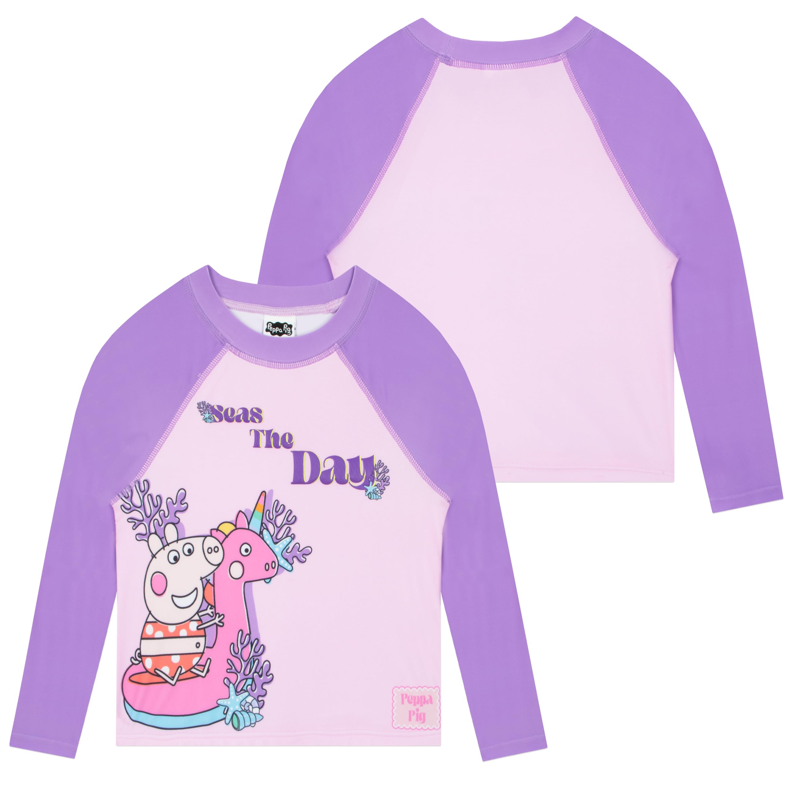 Peppa Pig Maillot De Bain 2 Pieces, Maillot De Bain Fille à Manches Longues, Maillots Piscine Enfant Fille