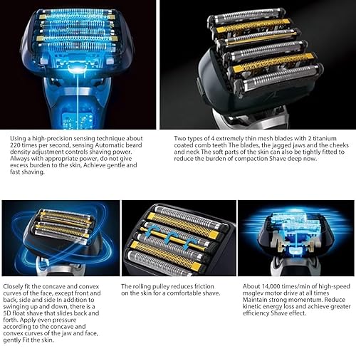 Miniatura 4 de Reemplazo externo de 6 cuchillas ES9600 actualizado 2023 para LAMDASH ES-LS5A-K Panasonic ES9600