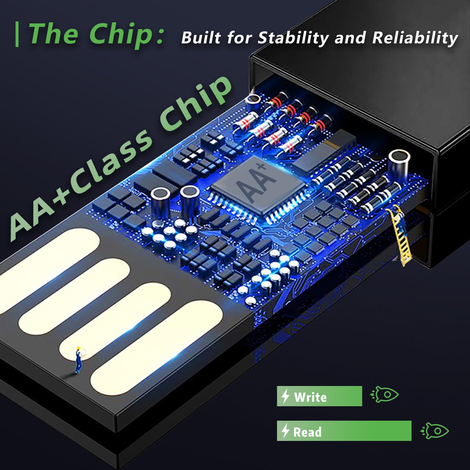 Thumb - Confezione da 20 chiavette USB 2.0 da 8 GB, con 20 cordini, unità USB verde (8 GB, 20 pezzi)