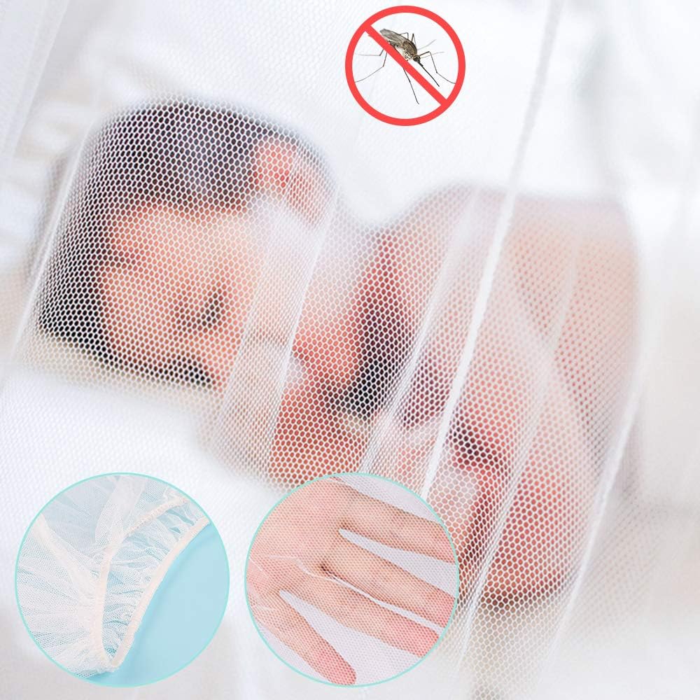 Faburo Zanzariera per Ovetto Universale per Passeggino, Carrozzina, Culla e Lettino da Viaggio con 72 pz Repellente per Zanzare Su Cerotti, per Attività All'aperto