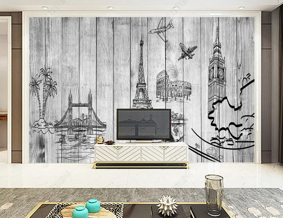 Papier peint intissé architecture européenne - Poster géant mural de salon 400x280 cm