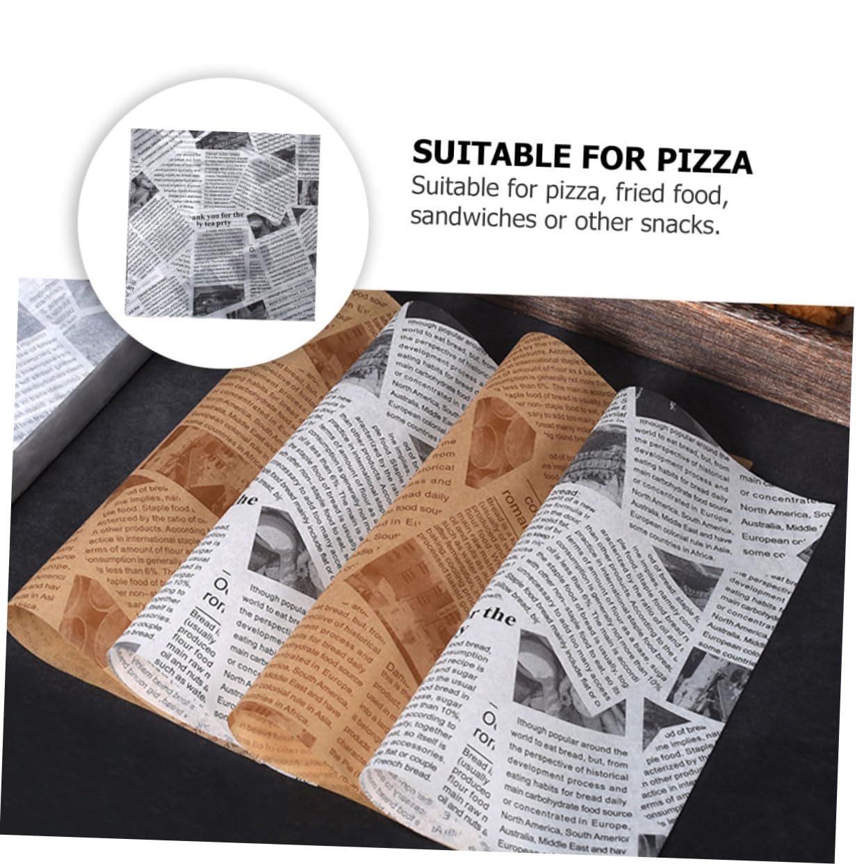 Papier Cuisson 500 Pièces en Pâte de Bois, Anti-huile