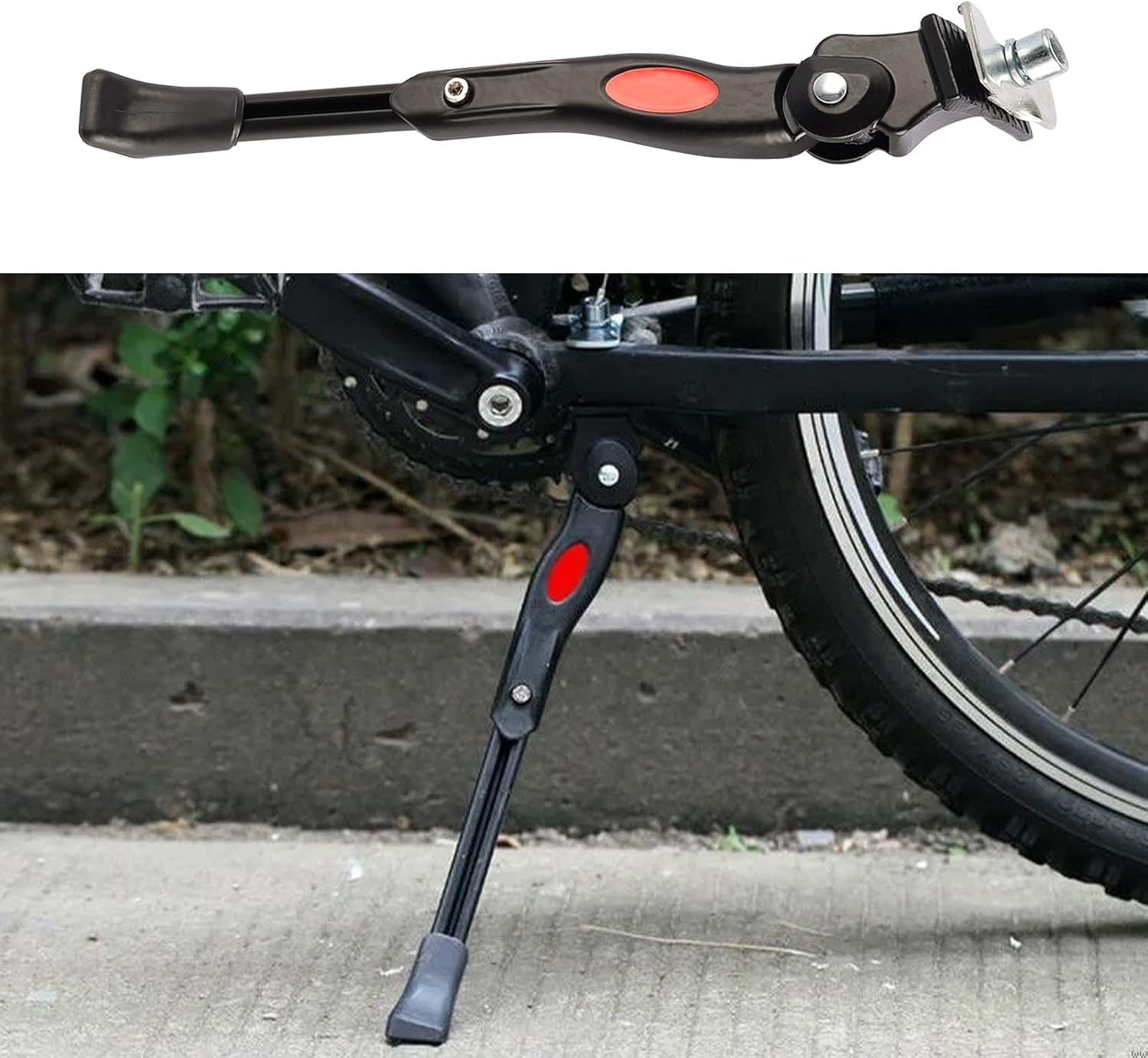 Stojak na rower 20, 24, 26", stop aluminium, regulowany, uniwersalny stojak na rower z antypoślizgową gumową nóżką i kluczem imbusowym, do rowerów górskich, wyścigowych
