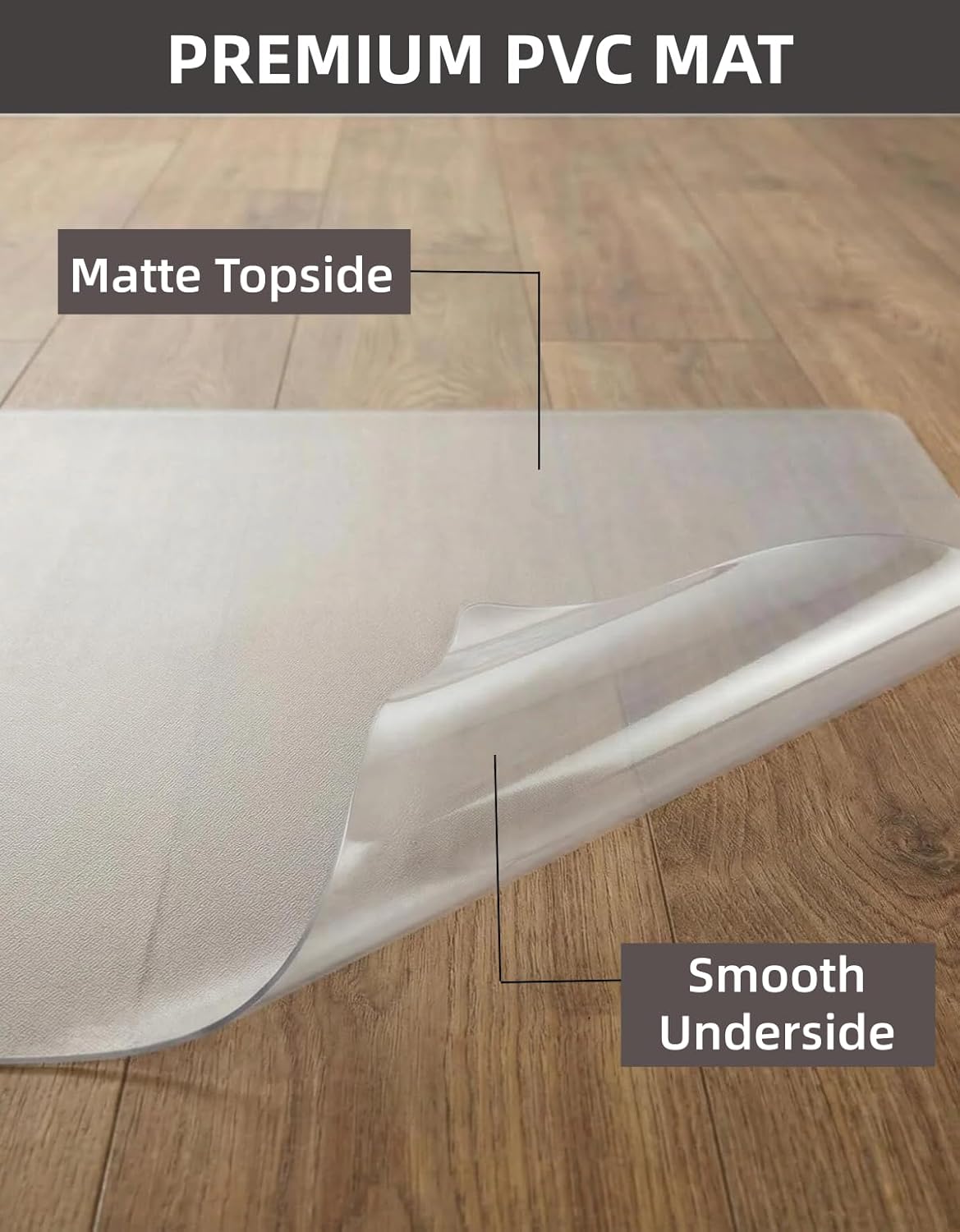 Clear Runner Mat for Hallway, 3'x10' Waterproof Plastic Floor Protector for Kitchen, Non-Slip Runner Rug for Entryway, Porch, Laundry, Area Rug for High Traffic, Indoor Outdoor Use (Transparent)