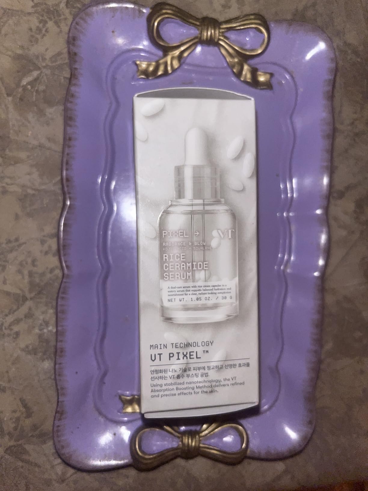 VT COSMETICS Rice Ceramide Serum, Hydrating Face Serum with Rice Extract & Ceramide Complex, Moisturizing Barrier Care Serum for Dry, Dull, Sensitive Skin, Daily Korean Skincare, 1.05 fl.oz