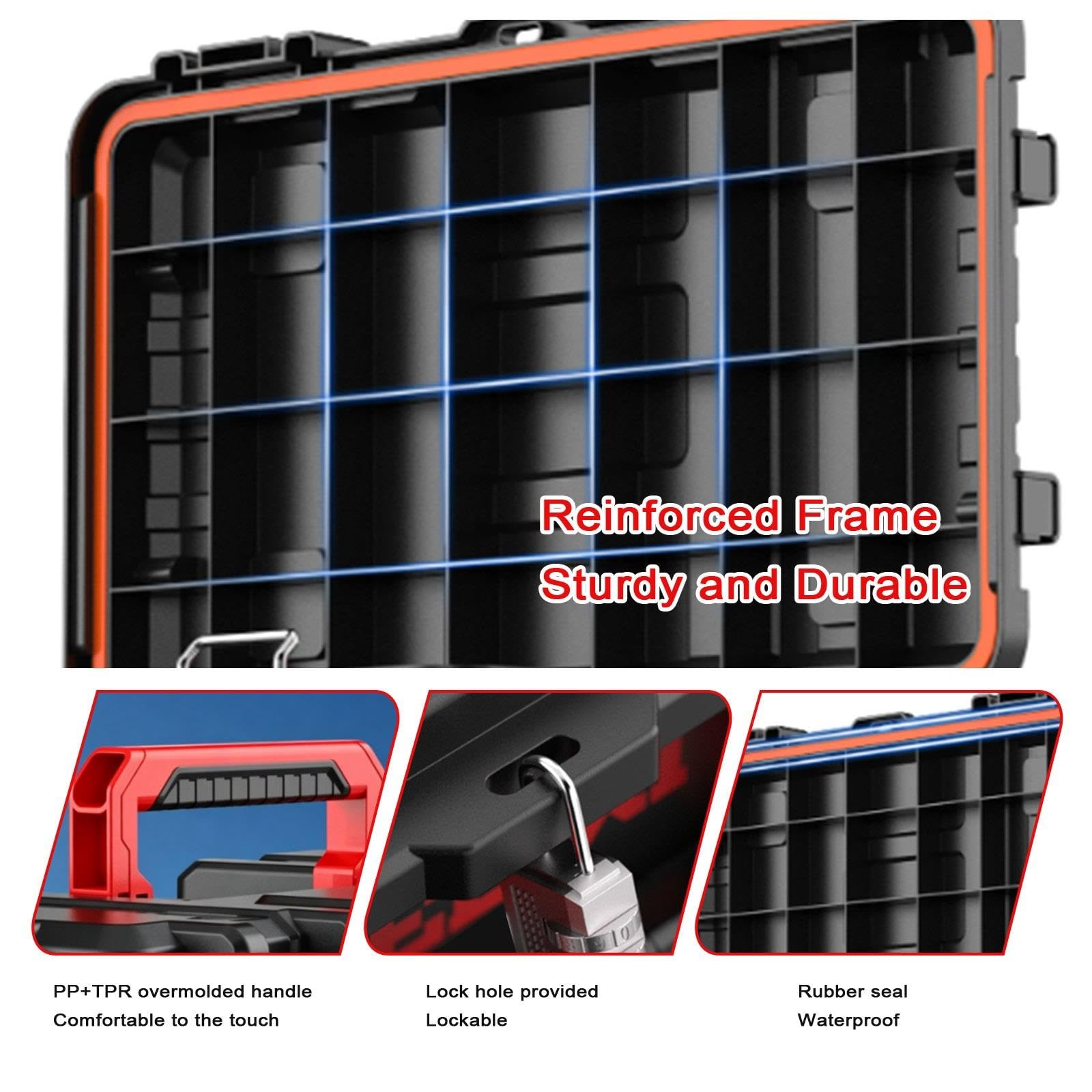 Caisse Outil Rangement Outil Modulaire Roulant avec Poignée