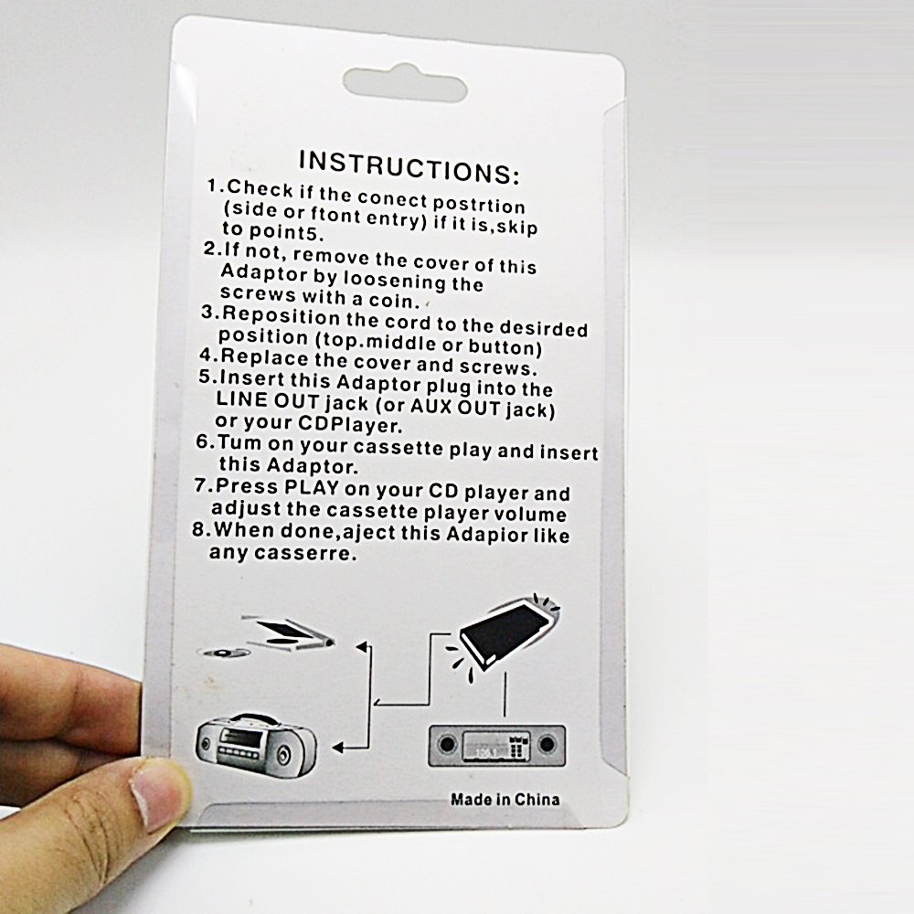 Adaptateur cassette universel 3,5 mm compatible avec iPad Mini 3/iPad Air 2/Apple iPod Touch MP3