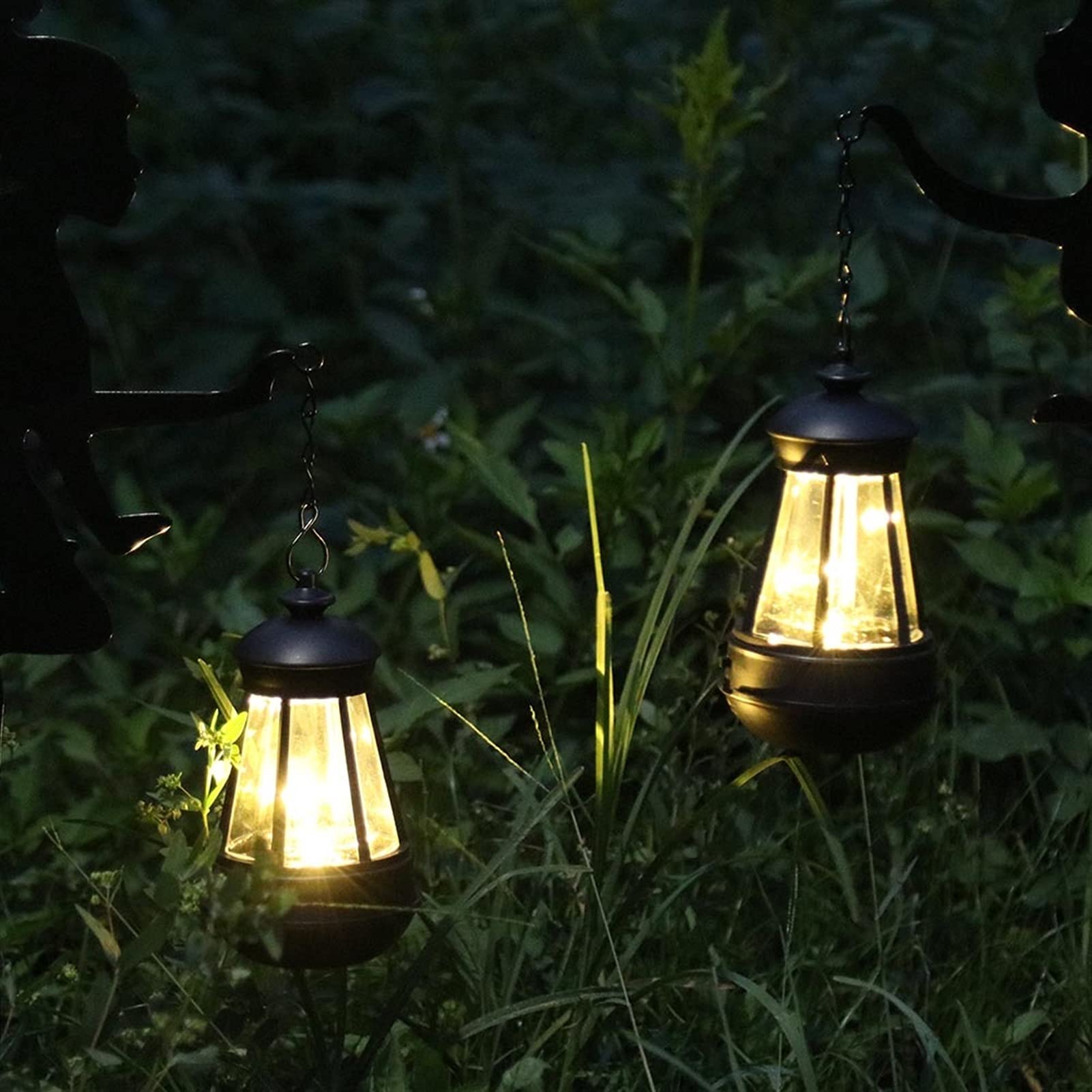 2 Stück LED-Solar-Blumen-Lichterkette, Rasendekoration, Landschaftslicht, wasserdicht, for den Außenbereich, Garten, Rasenpfähle, Lampen, Hofkunst for Zuhause, Hof Lampen