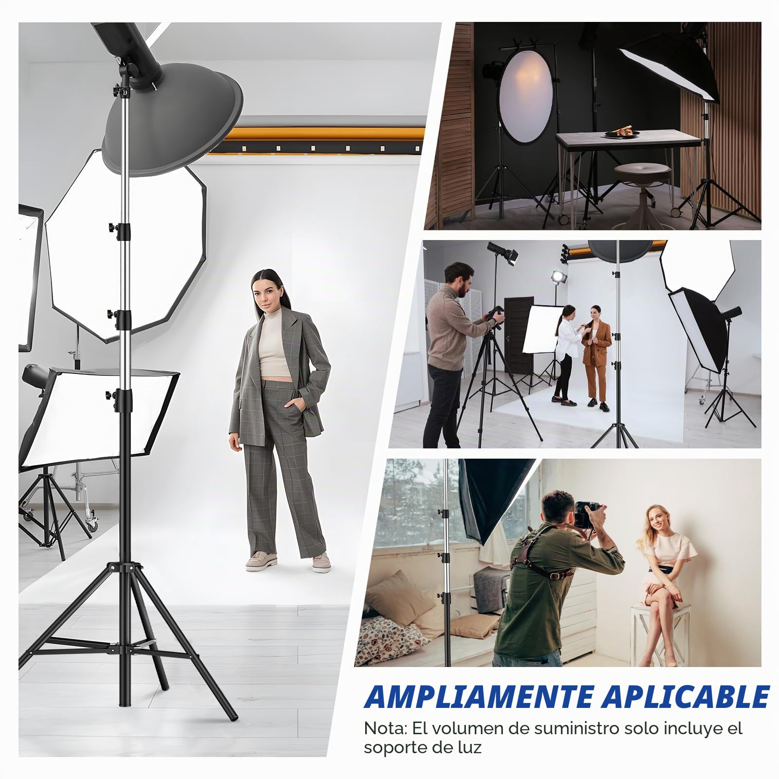 Soonpho 400cm Air Pro Soporte de luz Trípode de lámpara de Aire amortiguado Soporte de luz de Aluminio 4m de Altura máxima 15kg de Capacidad de Carga, Estable y cómodo Soporte de luz