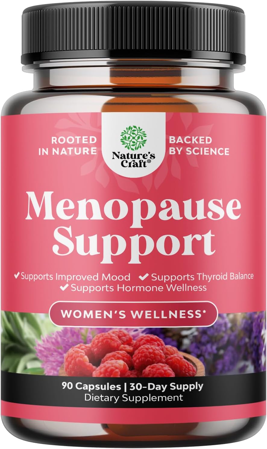Complete Herbal Menopause Supplement for Women – Multibenefit Menopause Ease Hormone Balance for Women for Night Sweats Mood and More with Dong Quai Vitex Chaste Berry and Black Cohosh – Mini Caps