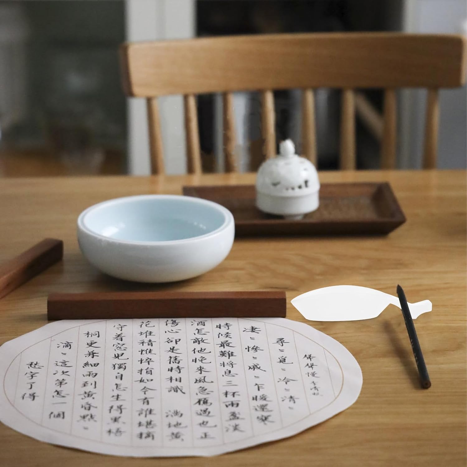 40pcs Home Ink Plate Calligraphy Brush Washing Dish Set for Office